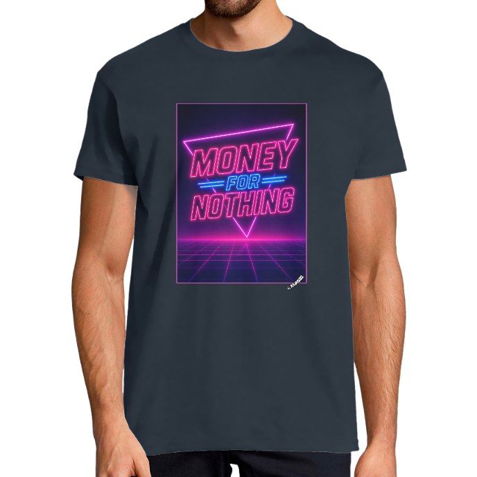 T-SHIRT HOMME Vintage "MONEY FOR NOTHING" KLASSS musique