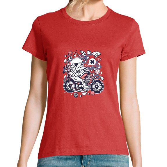 T-SHIRT TROOPER MOTARD FEMME