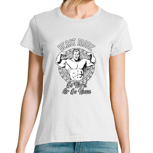 T-SHIRT BEAST MODE FEMME – T-shirt fitness motivation musculation