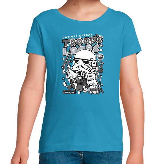 T-SHIRT TROOPER MANGE DES LOOPS FILLE