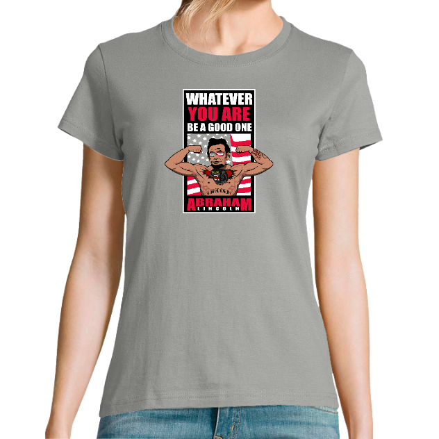 T-SHIRT LINCOLN FIGHTER FEMME– Tee-shirt humour pop culture streetwear