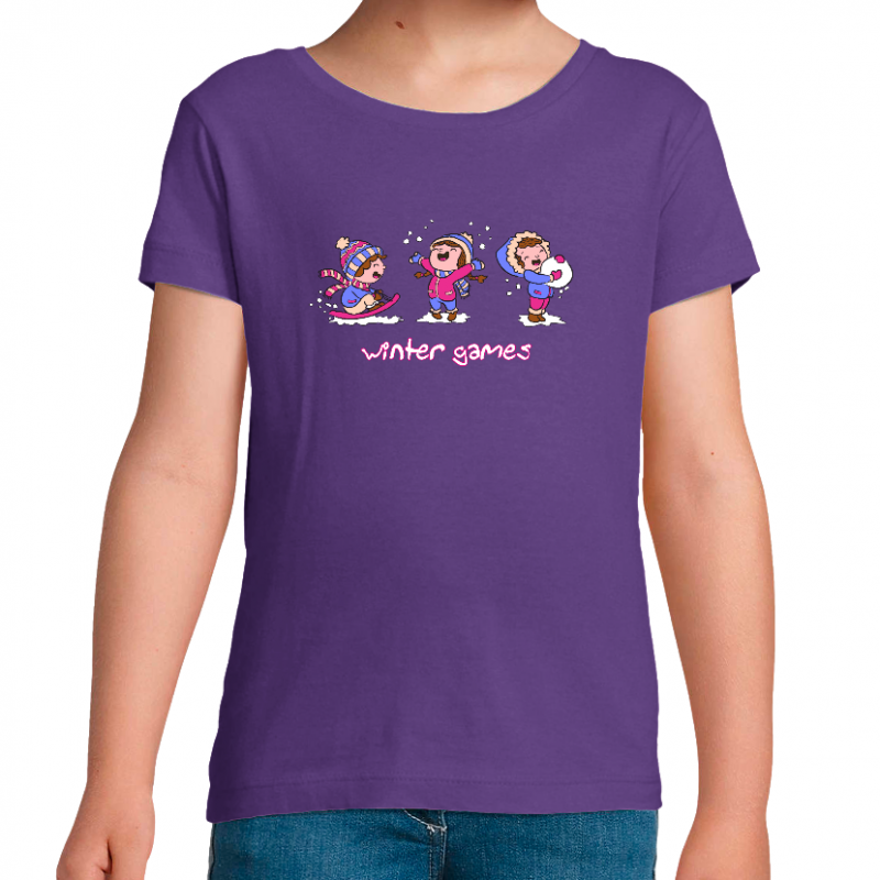 Face WINTER GAMES - T-SHIRT FILLE