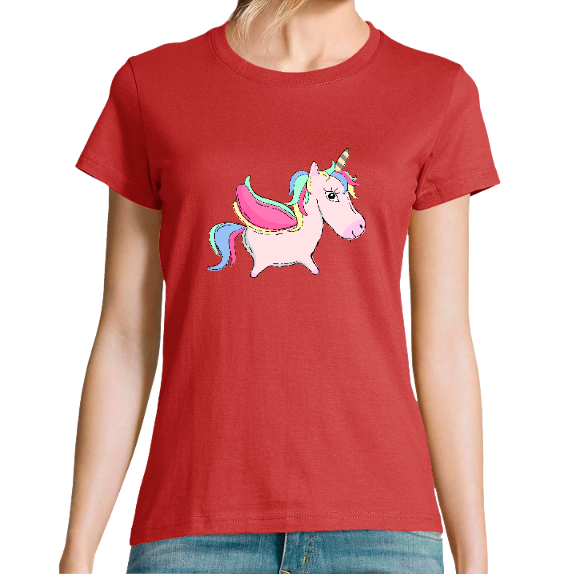 T-SHIRT LICORNE VOLANTE FEMME