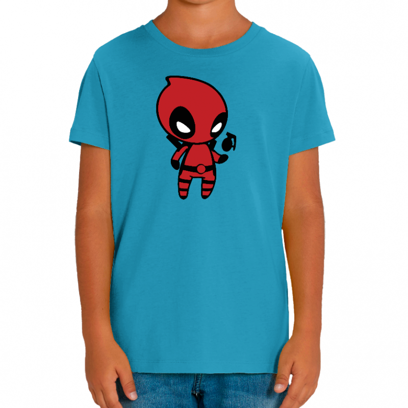 T-SHIRT DEADPOOL GRENADE ENFANT