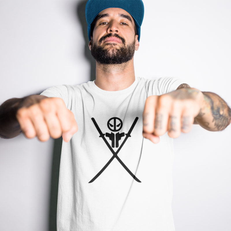 T-SHIRT DEADPOOL LOGO HOMME