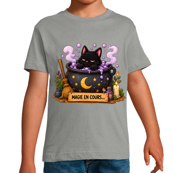 T-shirt Halloween enfant Magie en cours