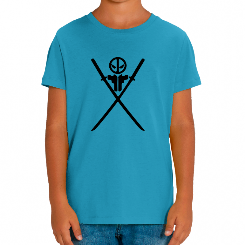 T-SHIRT DEADPOOL LOGO ENFANT