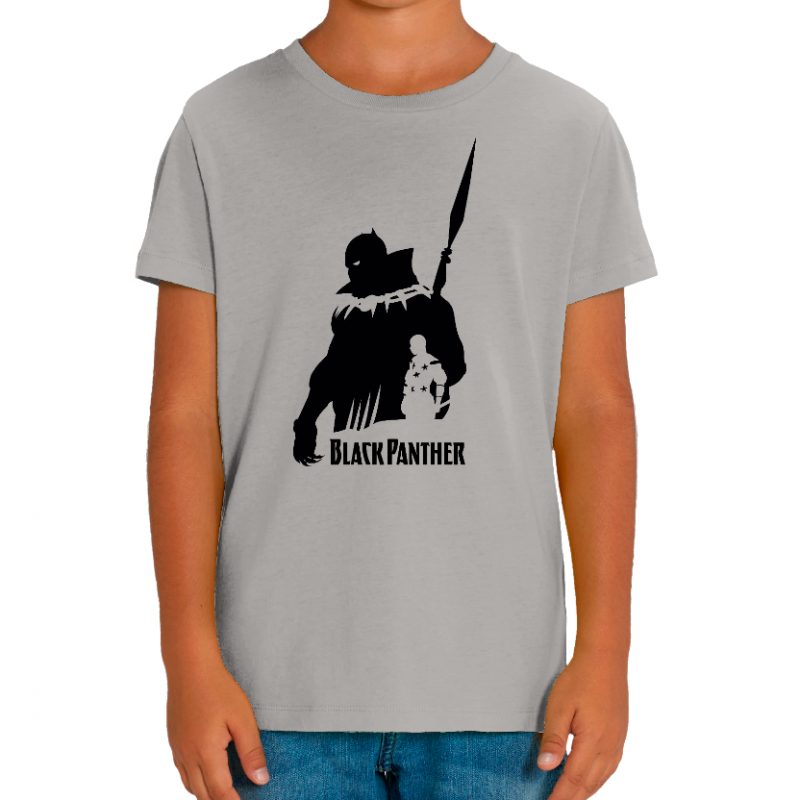 T-SHIRT BLACK PANTHER KING ENFANT