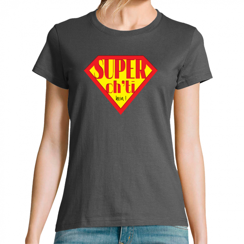 Face SUPER CH'TI HEIN - T-SHIRT FEMME