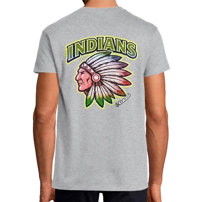 T-shirt Homme KLASSS "INDIANS Collection" STYLE VINTAGE, col rond 
