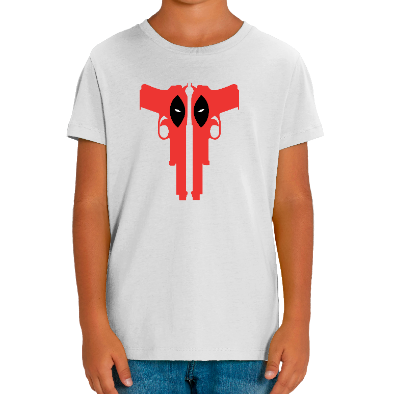 T-SHIRT TWO GUNS DEADPOOL ENFANT