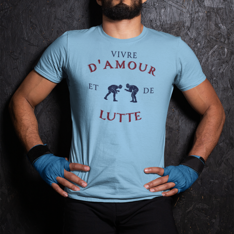 T-SHIRT VIVRE D'AMOUR ET DE LUTTE POUR HOMME