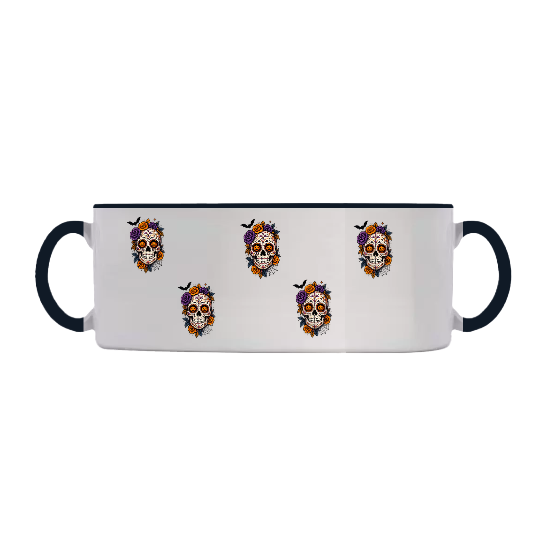Mug Halloween Sugar Skull Floral – Tête de mort fleurie