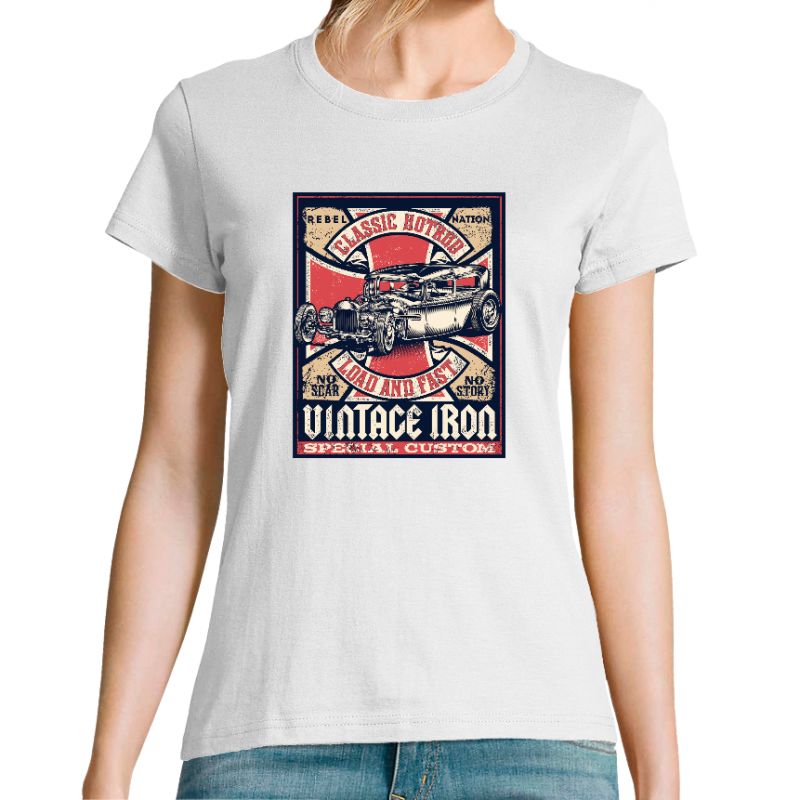 T-SHIRT CLASSIC HOTROD FEMME