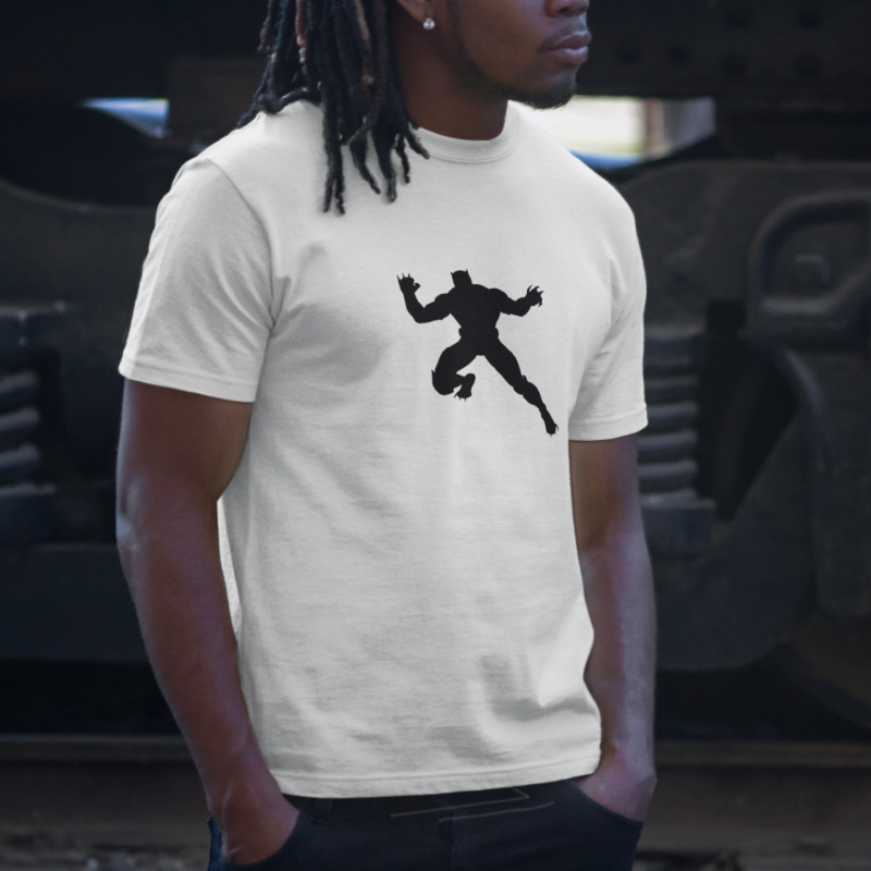 T-SHIRT BLACK PANTHER HOMME
