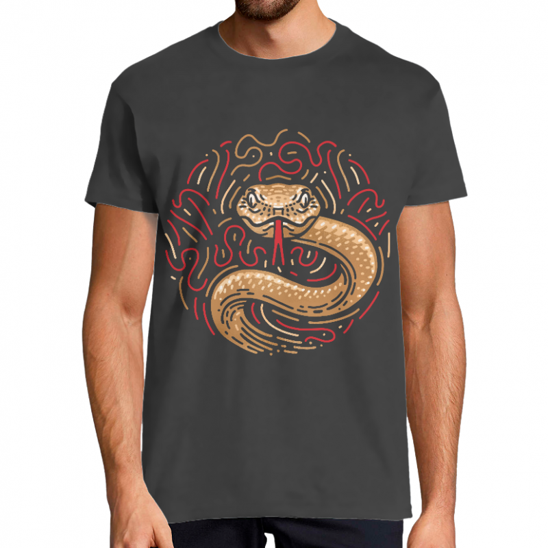 T-SHIRT HOMME - CHINESE SNAKE