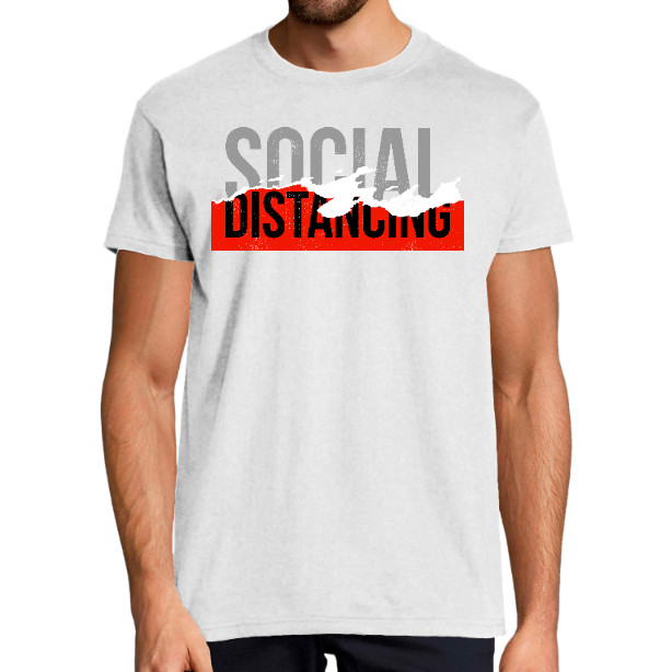 T-shirt Covid-19 "Distanciation sociale"
