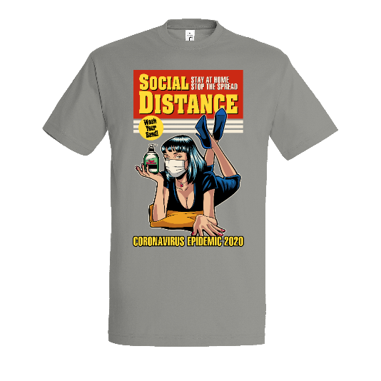 Face T-shirt Covid-19 Pulp Fiction