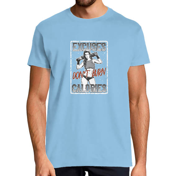 Face T-SHIRT DON'T BURN CALORIES HOMME