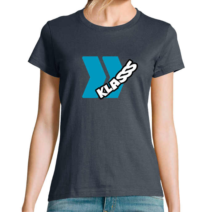 T-SHIRT FEMME COL Rond KLASSS "OFFICIAL" - Coupe confortable, design Original