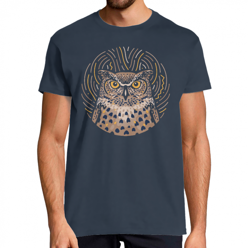 Face T-SHIRT HOMME - AMERICAN NATIVE OWL