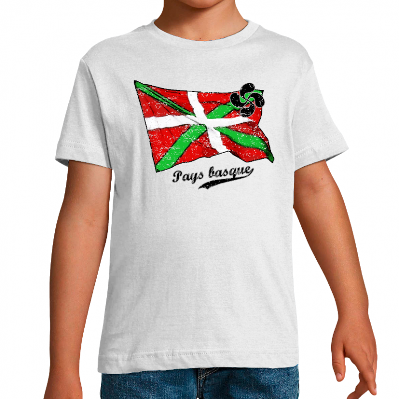 Face DRAPEAU BASQUE - ENFANT