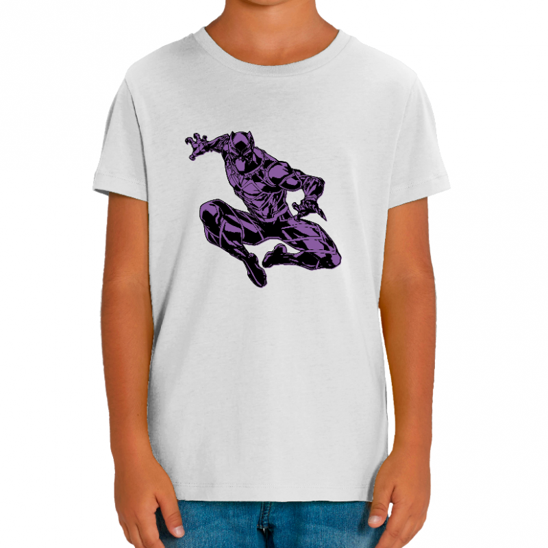 T-SHIRT PURPLE BLACK PANTHER ENFANT