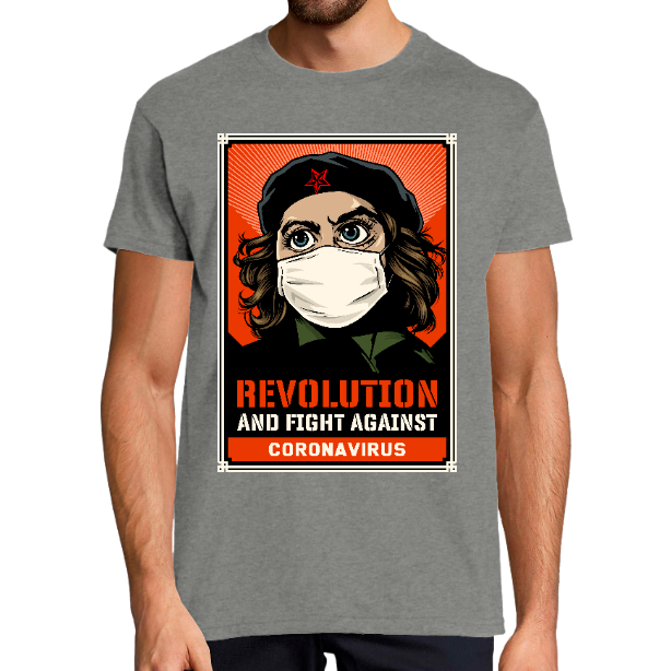 Face T-shirt Covid-19 Révolution "fight against Coronavirus"
