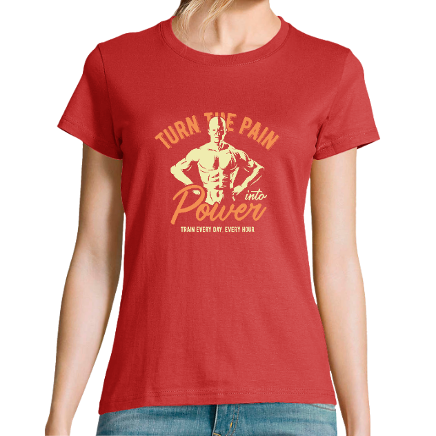 T-SHIRT TURN THE PAIN FEMME– T-shirt fitness motivation sport