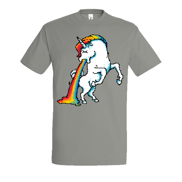 Face T-shirt Licorne "Puke Of The Unicorn"