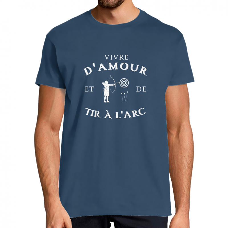 T-SHIRT VIVRE D'AMOUR ET DE TIR À L'ARC POUR HOMME