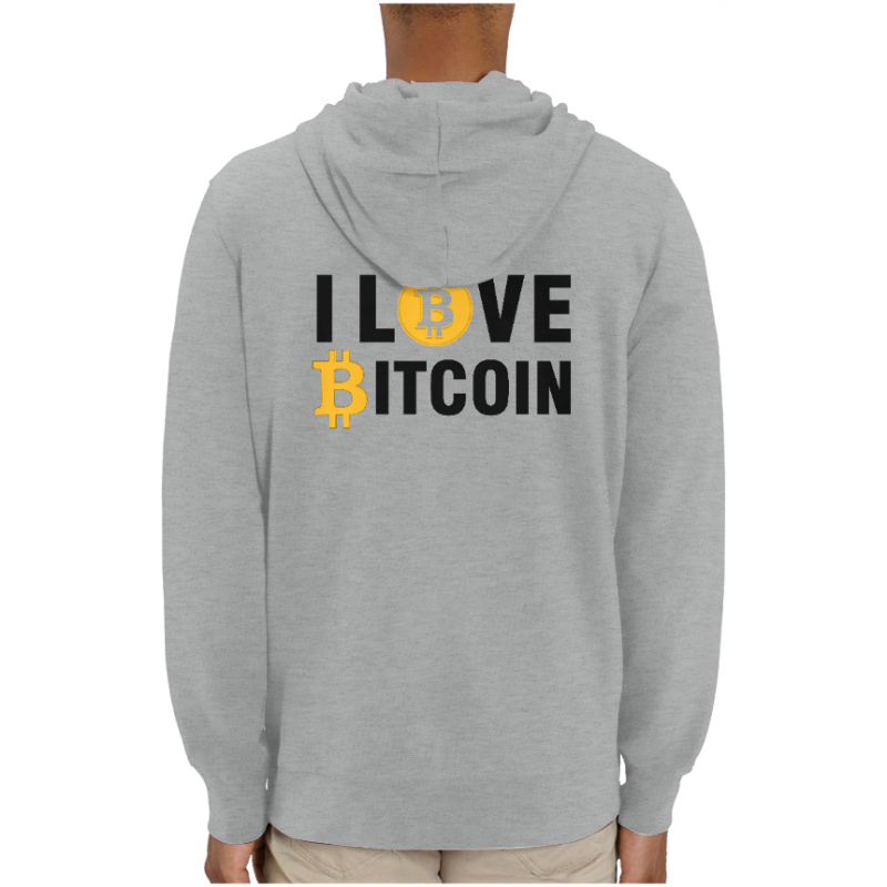 SWEATSHIRT BITCOIN I LOVE BTC UNISEXE