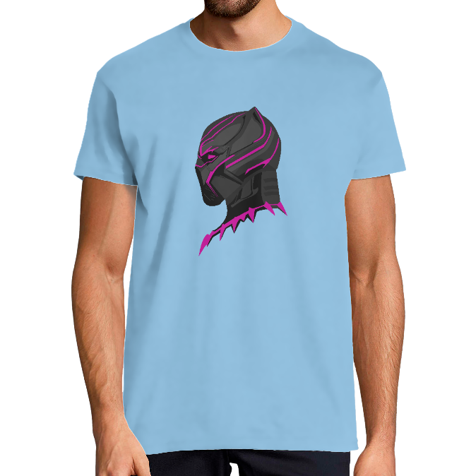 T-SHIRT PINK BLACK PANTHER HOMME