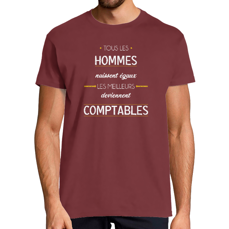 T-SHIRT MÉTIER LES MEILLEURS DEVIENNENT COMPTABLES