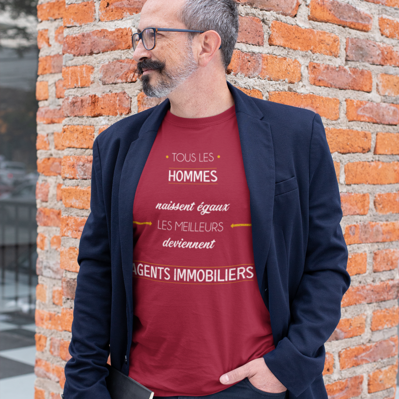 T-SHIRT MÉTIER LES MEILLEURS DEVIENNENT AGENTS IMMOBILIERS