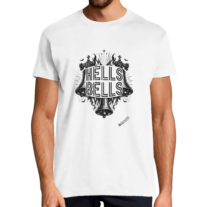 T-SHIRT HOMME KLASSS Rock "HELLS BELLS" col rond 190 gr