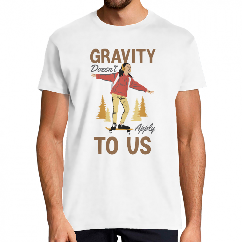 T-SHIRT GRAVITY DOESN'T APPLY TO US HOMME