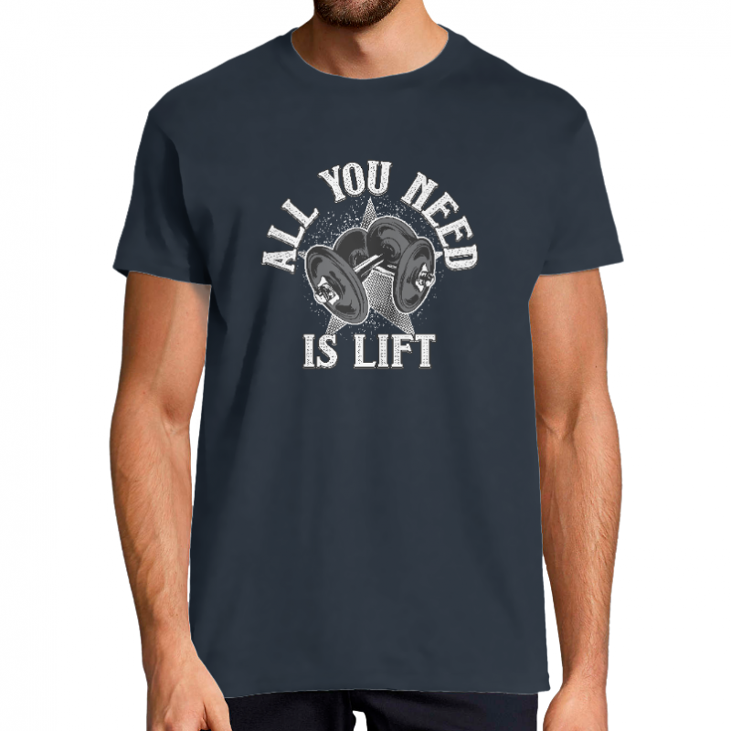 Face T-SHIRT ALL YOU NEED IS LIFT HOMME