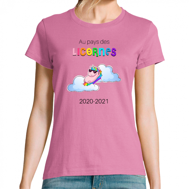 Face AU PAYS DES LICORNES - T-SHIRT FEMME