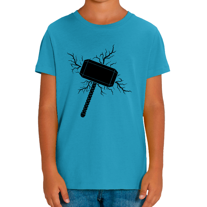 T-SHIRT LE MARTEAU DE THOR ET SES ÉCLAIRS ENFANT