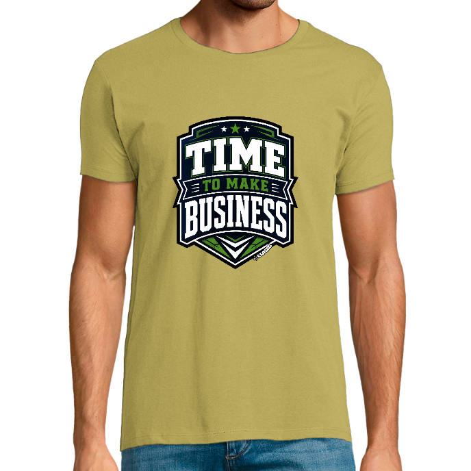 T-shirt Homme REGENT FIT KLASSS "TIME TO MAKE BUSINESS" col rond 
