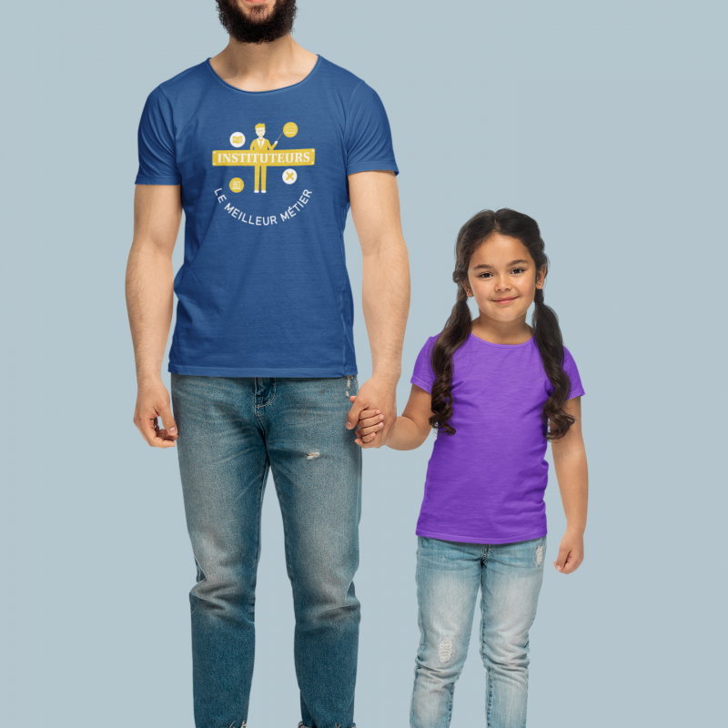 T-SHIRT INSTITUTEURS LE MEILLEUR MÉTIER POUR HOMME