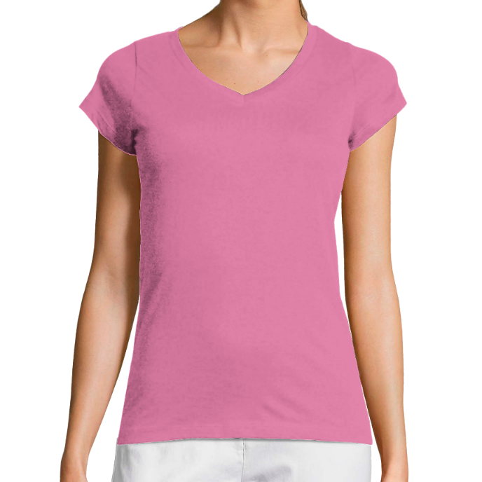 T-SHIRT FEMME COL V KLASSS "VERY KLASSS PARIS PAINT" - Coupe très ajustée, design Modern art