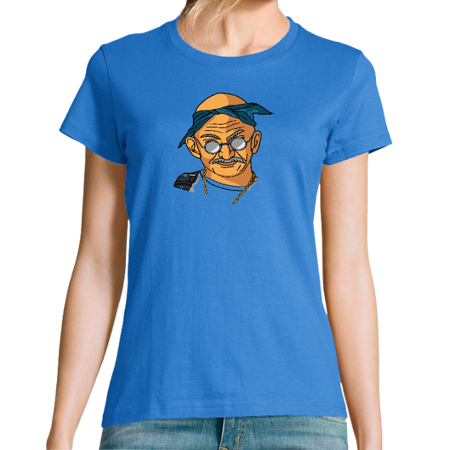 T-SHIRT TUPAC GANDHI FEMME – T-shirt humour streetwear pop culture