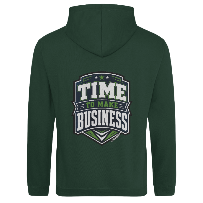SWEAT A CAPUCHE HOMME KLASSS VINTAGE "TIME TO MAKE BUSINESS" - production certifiée WRAP
