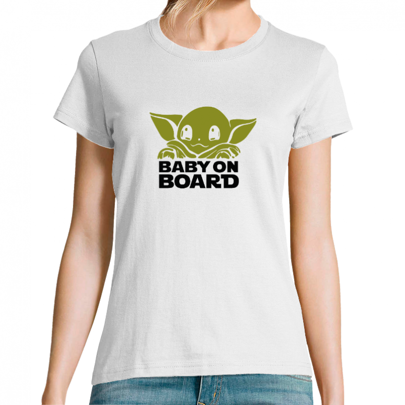 T-SHIRT BABY YODA FEMME