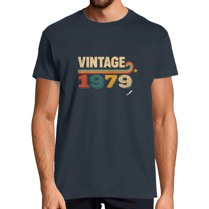 T-SHIRT HOMME "Vintage 1979" KLASSS col rond 190 gr