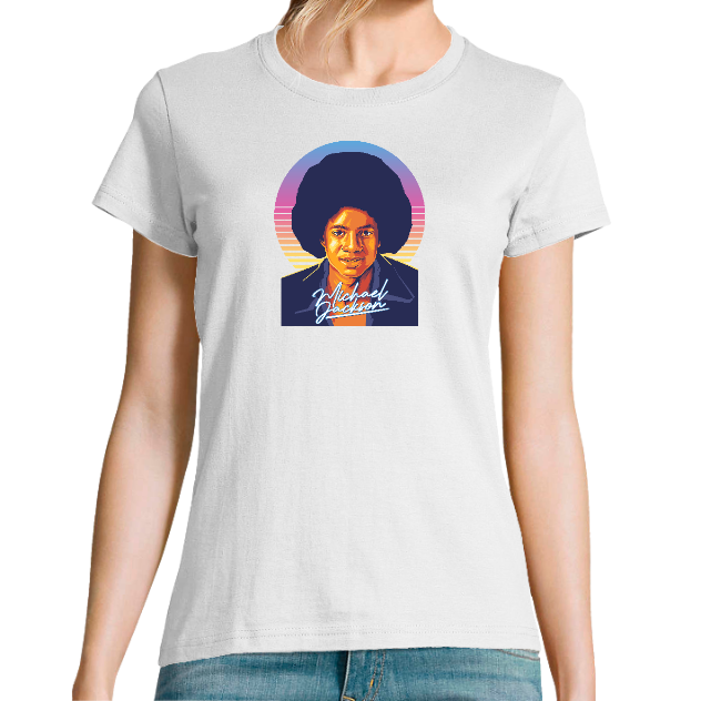 T-SHIRT MICHAEL JACKSON FEMME – T-shirt vintage pop culture streetwear