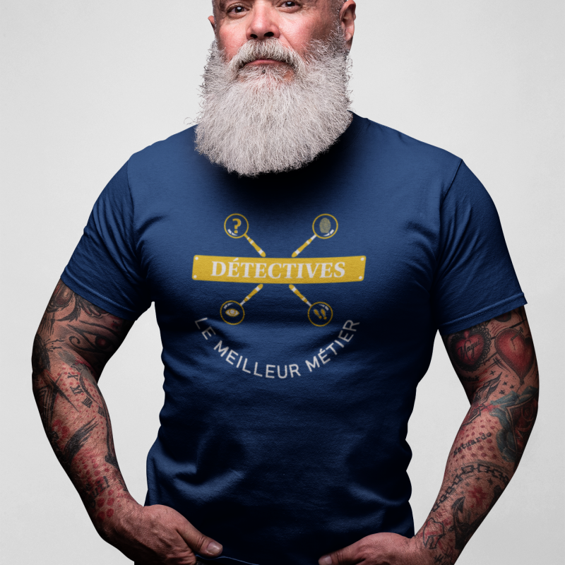 T-SHIRT DÉTECTIVES LE MEILLEUR MÉTIER POUR HOMME