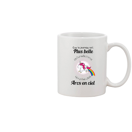 Face LCORNE QUI PETE DES ARCS EN CIEL - MUG